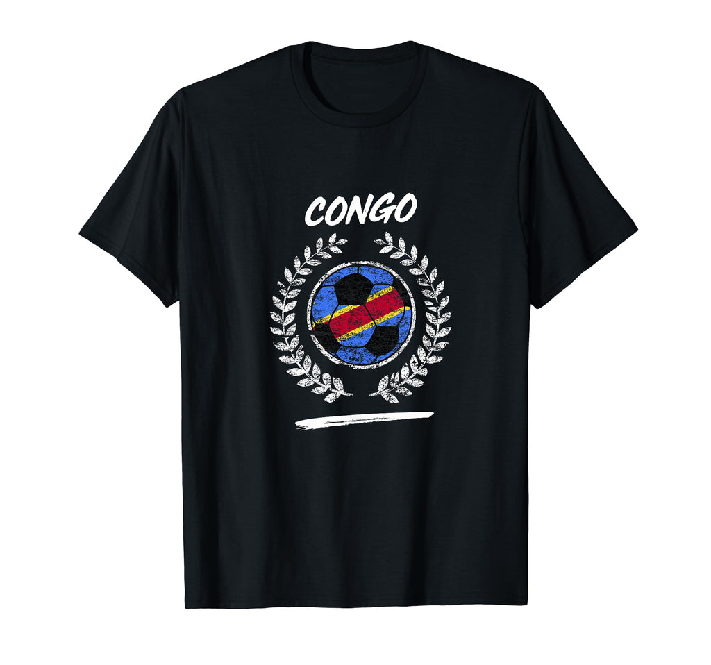 Congo Flag Congolese Soccer Team T-Shirt - Custom Art Print Men Women - T-Shirt, Sweatshirt, Hoodie