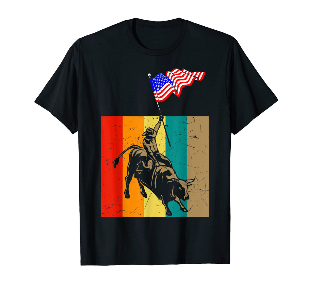 Bull Riding Cowboy Rodeo Western Cowboy T-Shirt - Unique Graphic Men Women - T-Shirt, Sweatshirt, Hoodie