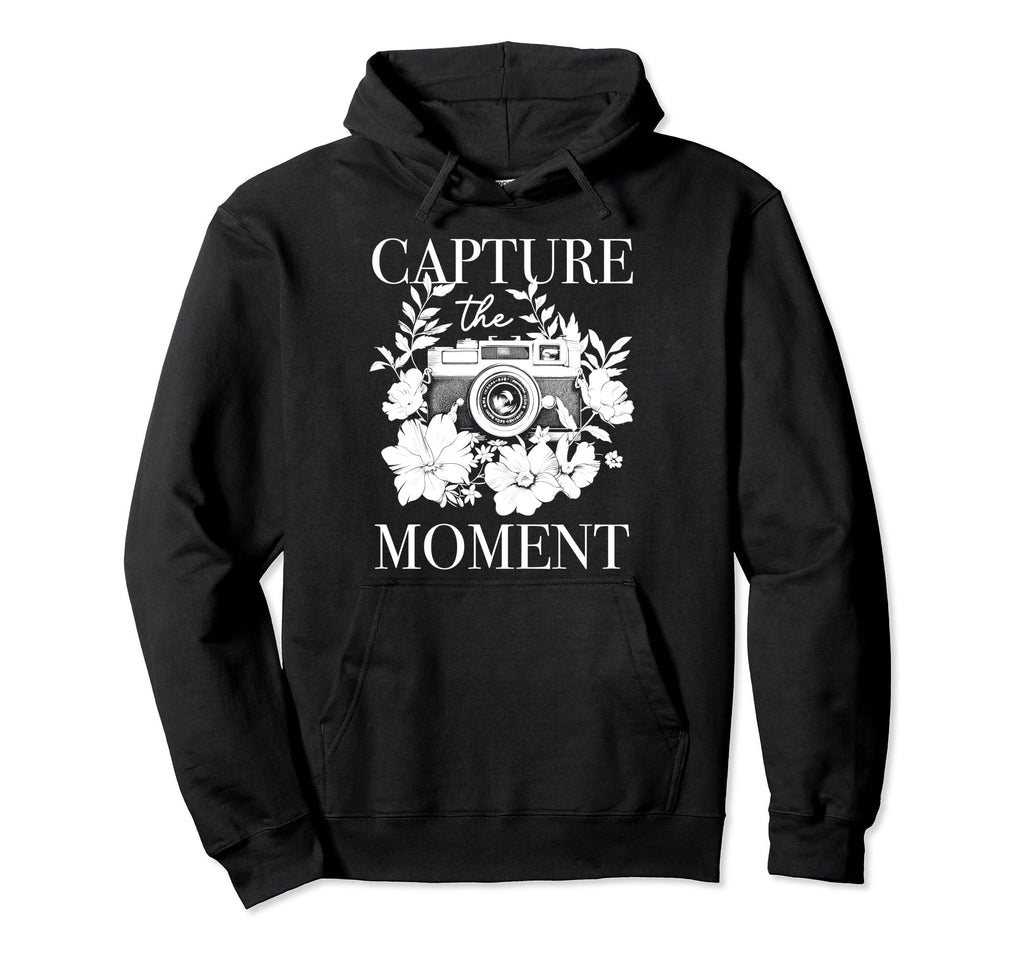 Photographer Capture Moment Camera Hoodie - Aesthetic Graphic for Adults - T-Shirt, Sweatshirt, Hoodie
