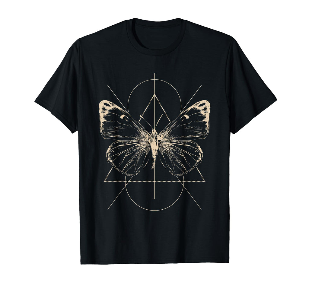 Brown Butterfly Tattoo Fairycore Dark T-Shirt - Graphic Print Men Women - T-Shirt, Sweatshirt, Hoodie