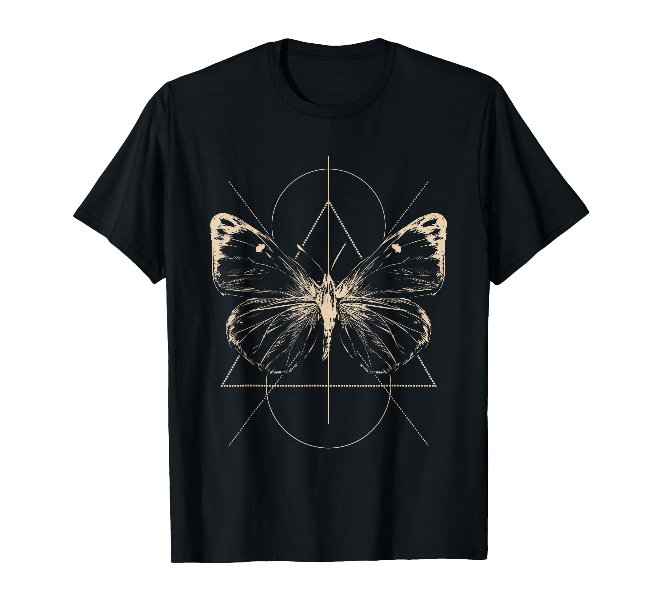 Brown Butterfly Tattoo Fairycore Dark T-Shirt - Graphic Print Men Women - T-Shirt, Sweatshirt, Hoodie