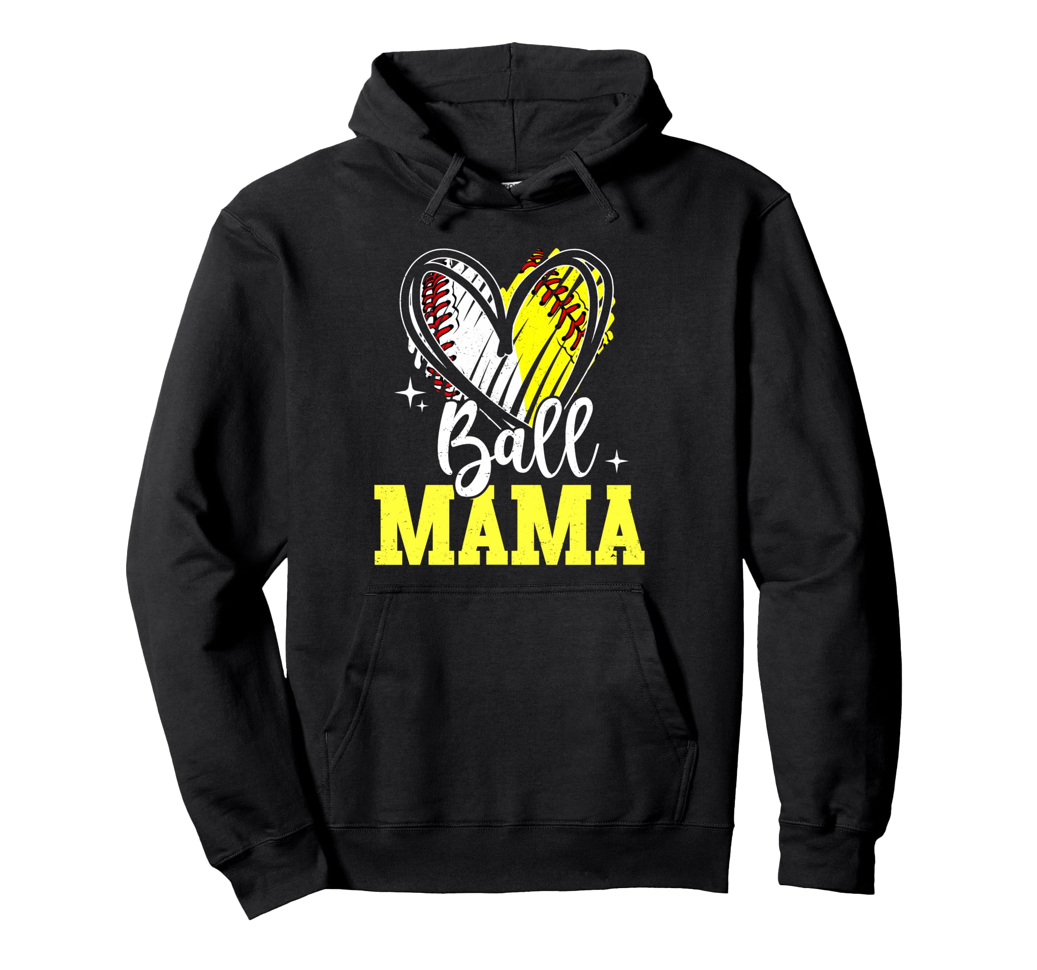 Ball Mama Softball Baseball Mom Mothers Hoodie - Streetwear Style Unisex - T-Shirt, Sweatshirt, Hoodie