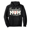 Baseball Mom Heart Mother Play Gift Hoodie - Novelty Apparel for Adults - T-Shirt, Sweatshirt, Hoodie