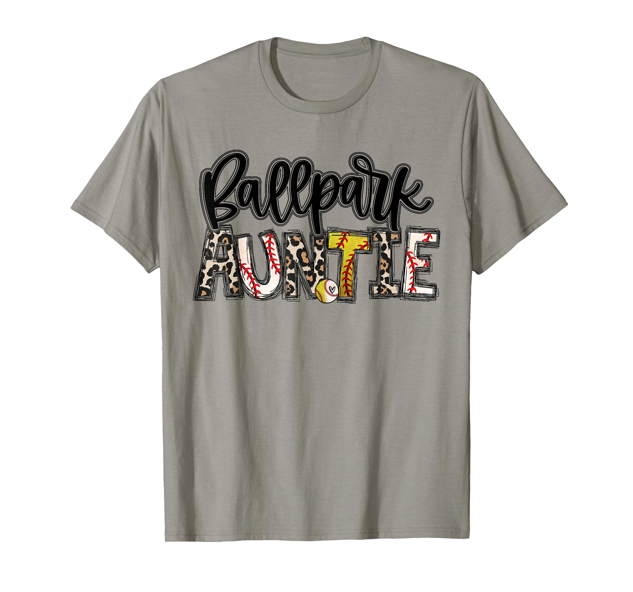 Ballpark Auntie Softball Baseball T-Shirt - Streetwear Style for Adults - T-Shirt, Sweatshirt, Hoodie