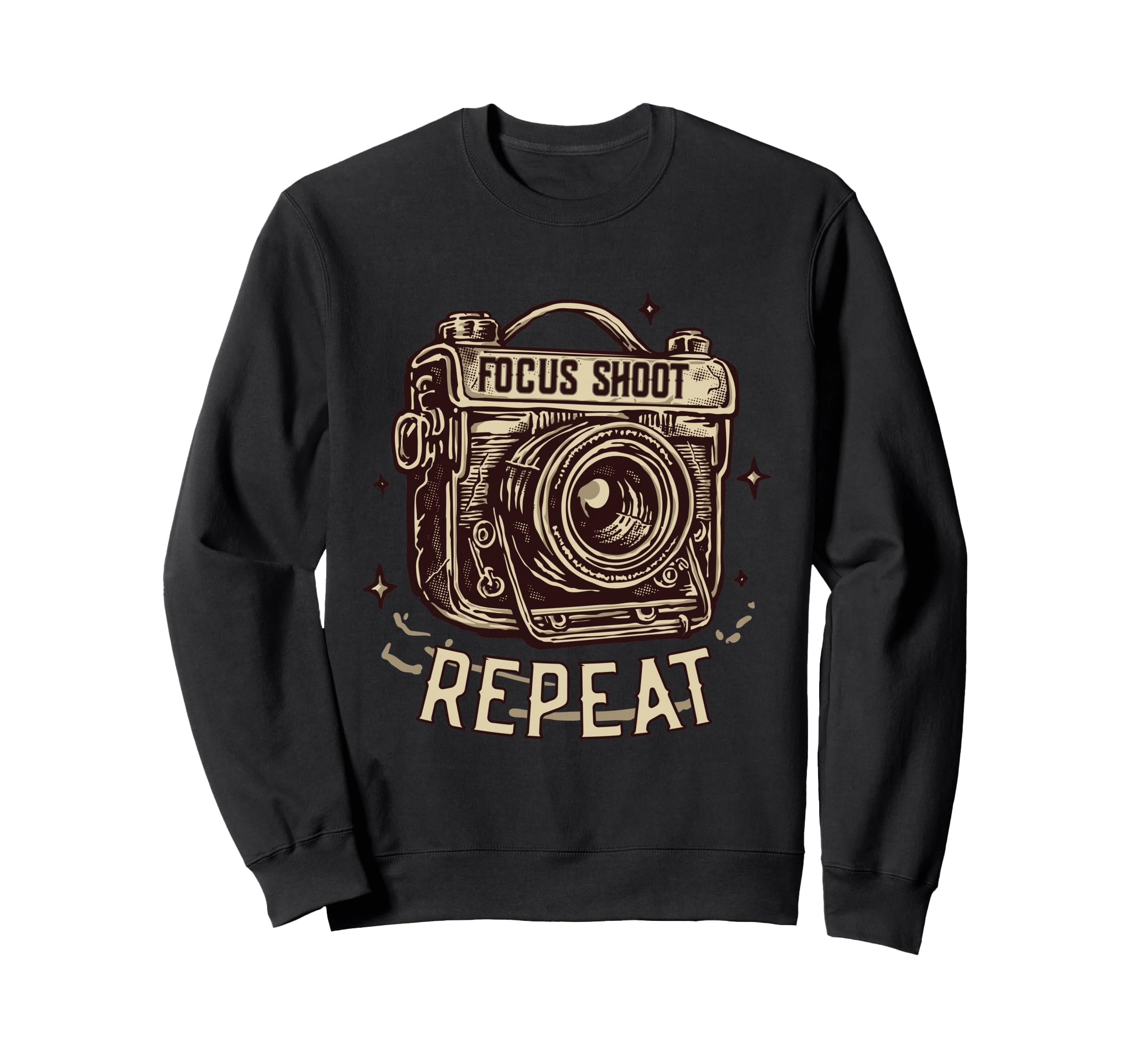 Focus Shoot Repeat Camera Sweatshirt - Custom Art Print Men Women - T-Shirt, Sweatshirt, Hoodie