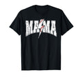 Mama Lightning Bolt Checkered Baseball T-Shirt - Aesthetic Graphic Unisex - T-Shirt, Sweatshirt, Hoodie
