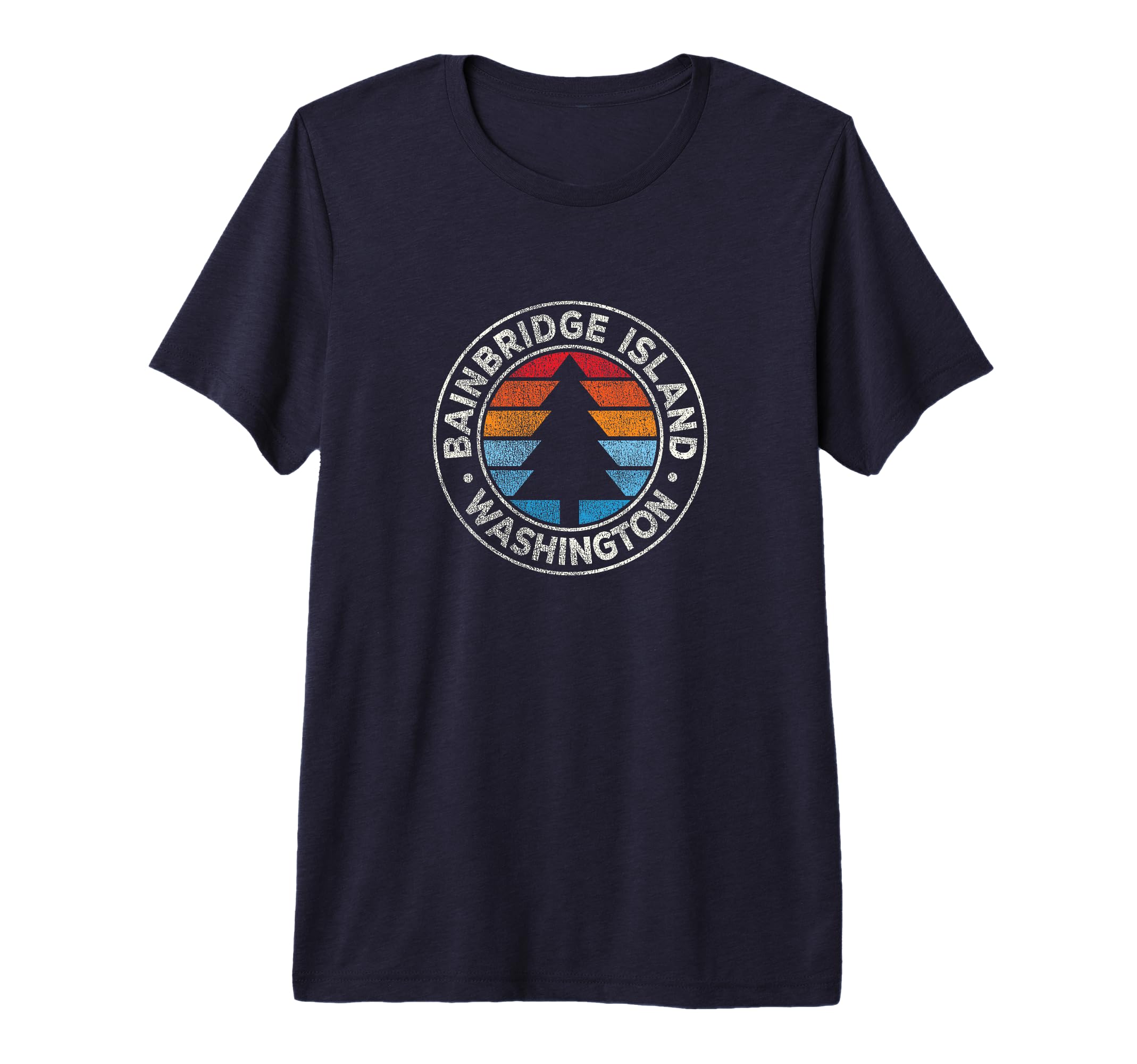 Bainbridge Island Washington Wa 70S Tri T-Shirt - Graphic Print Unisex - T-Shirt, Sweatshirt, Hoodie