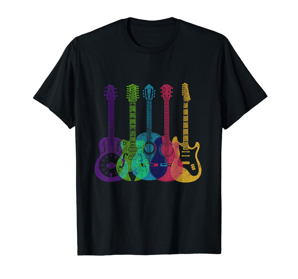 Guitar Distressed T-Shirt - Unique Graphic for Adults - T-Shirt, Sweatshirt, Hoodie