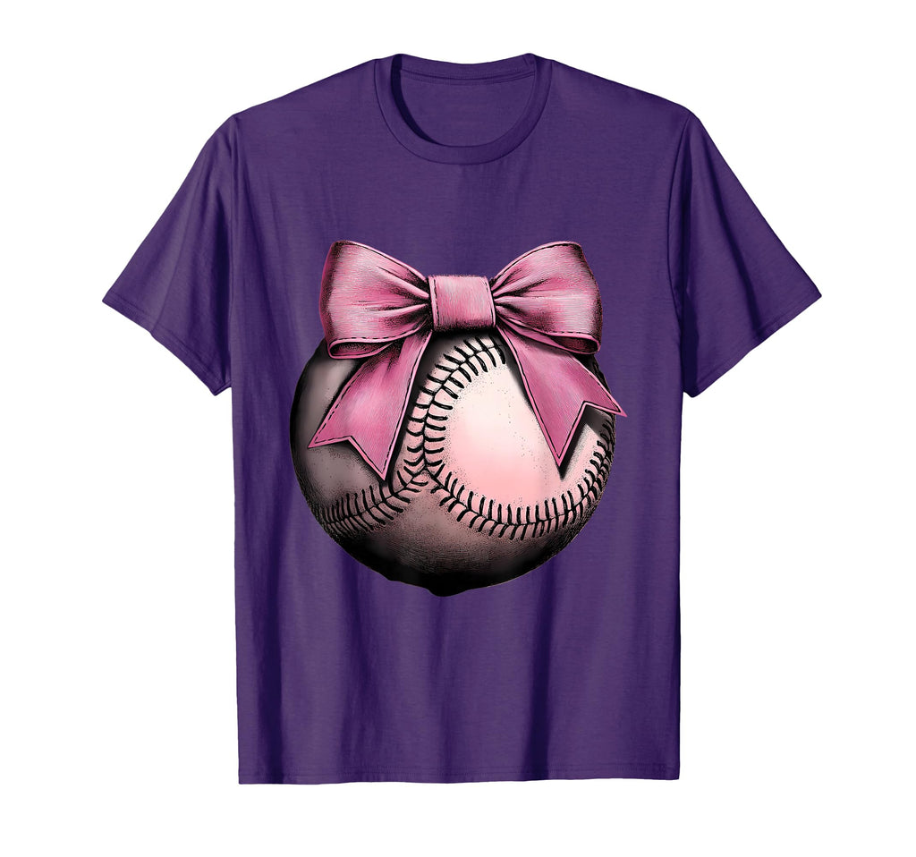 Baseball Coquette Bow Baseball Game T-Shirt - Trendy Graphic for Adults - T-Shirt, Sweatshirt, Hoodie