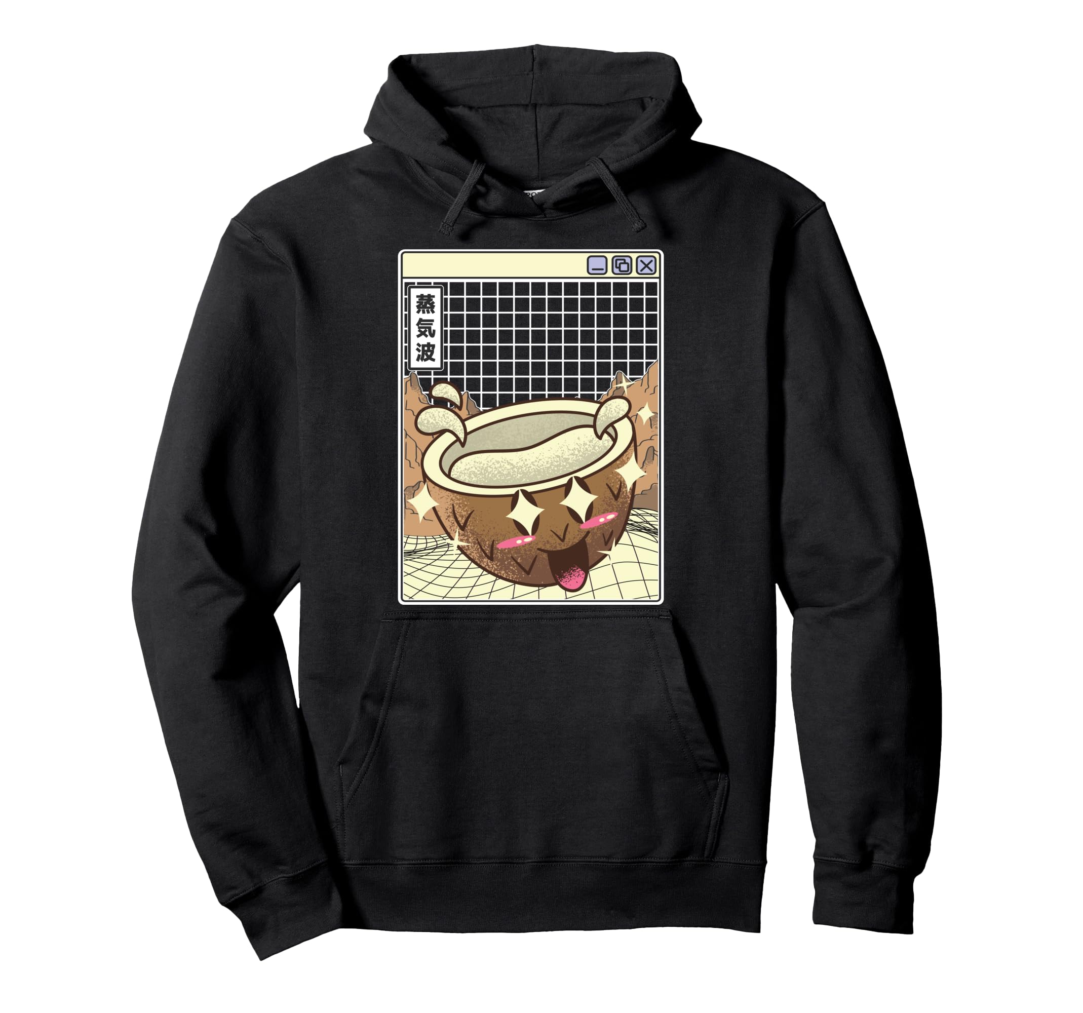 Happy Coconut Digital Japan 80S Otaku Hoodie - Custom Art Print Men Women - T-Shirt, Sweatshirt, Hoodie