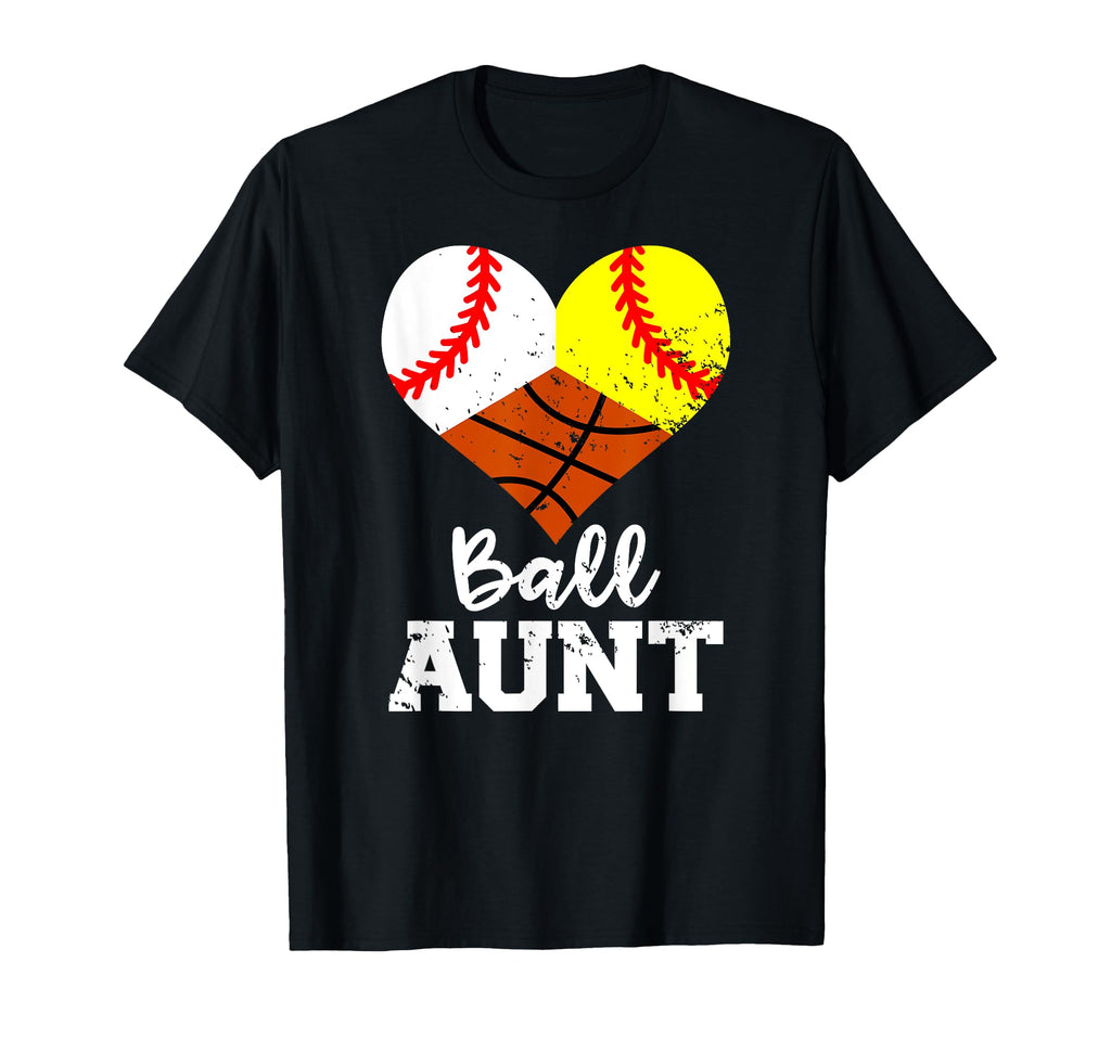 Ball Aunt Baseball Softball T-Shirt - Minimalist Print Men Women - T-Shirt, Sweatshirt, Hoodie