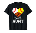 Ball Aunt Baseball Softball T-Shirt - Minimalist Print Men Women - T-Shirt, Sweatshirt, Hoodie
