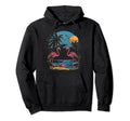 Flamingo Beach Sunset Surf Surfer Hoodie - Casual Everyday Wear Unisex - T-Shirt, Sweatshirt, Hoodie