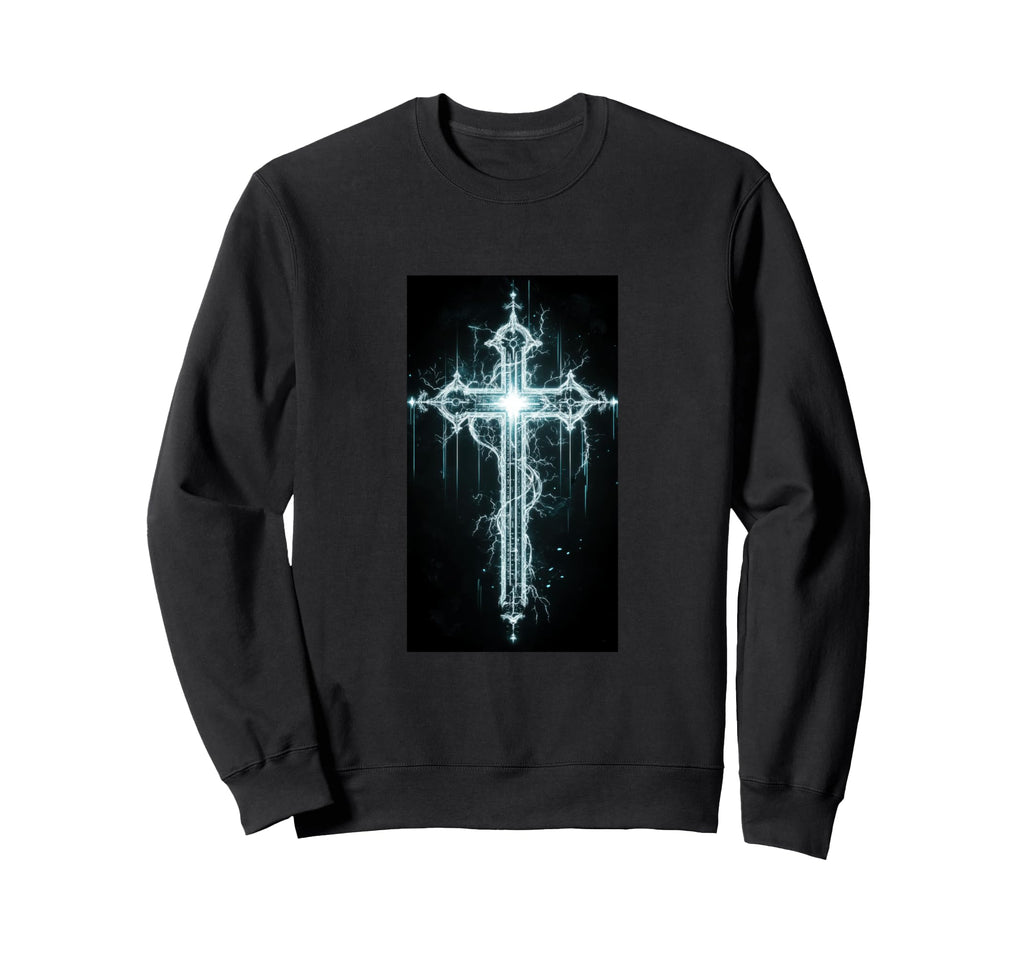 Gothic Cross Grunge Aesthetic Y2K Sweatshirt - Casual Everyday Wear Unisex - T-Shirt, Sweatshirt, Hoodie