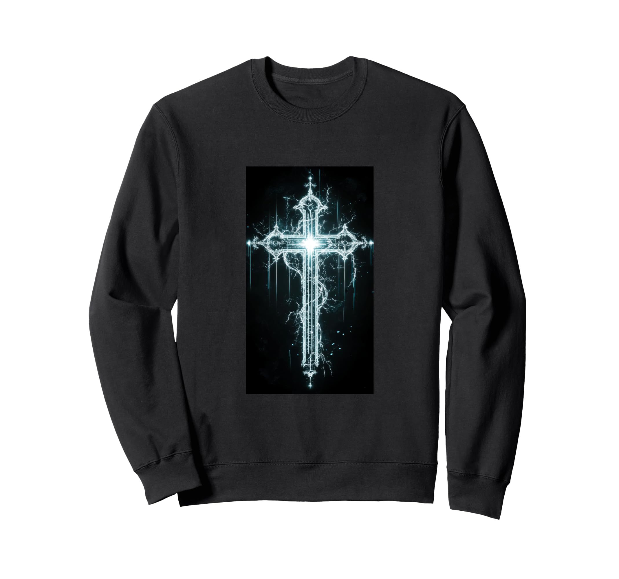 Gothic Cross Grunge Aesthetic Y2K Sweatshirt - Casual Everyday Wear Unisex - T-Shirt, Sweatshirt, Hoodie