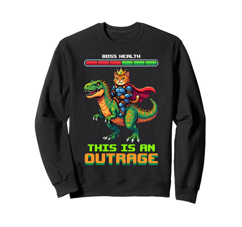 Gamer This Is Outrage Pixel Art Sweatshirt - Casual Everyday Wear Unisex - T-Shirt, Sweatshirt, Hoodie