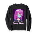 Game Over Japanese Vaporwave Sweatshirt - Graphic Print Men Women - T-Shirt, Sweatshirt, Hoodie