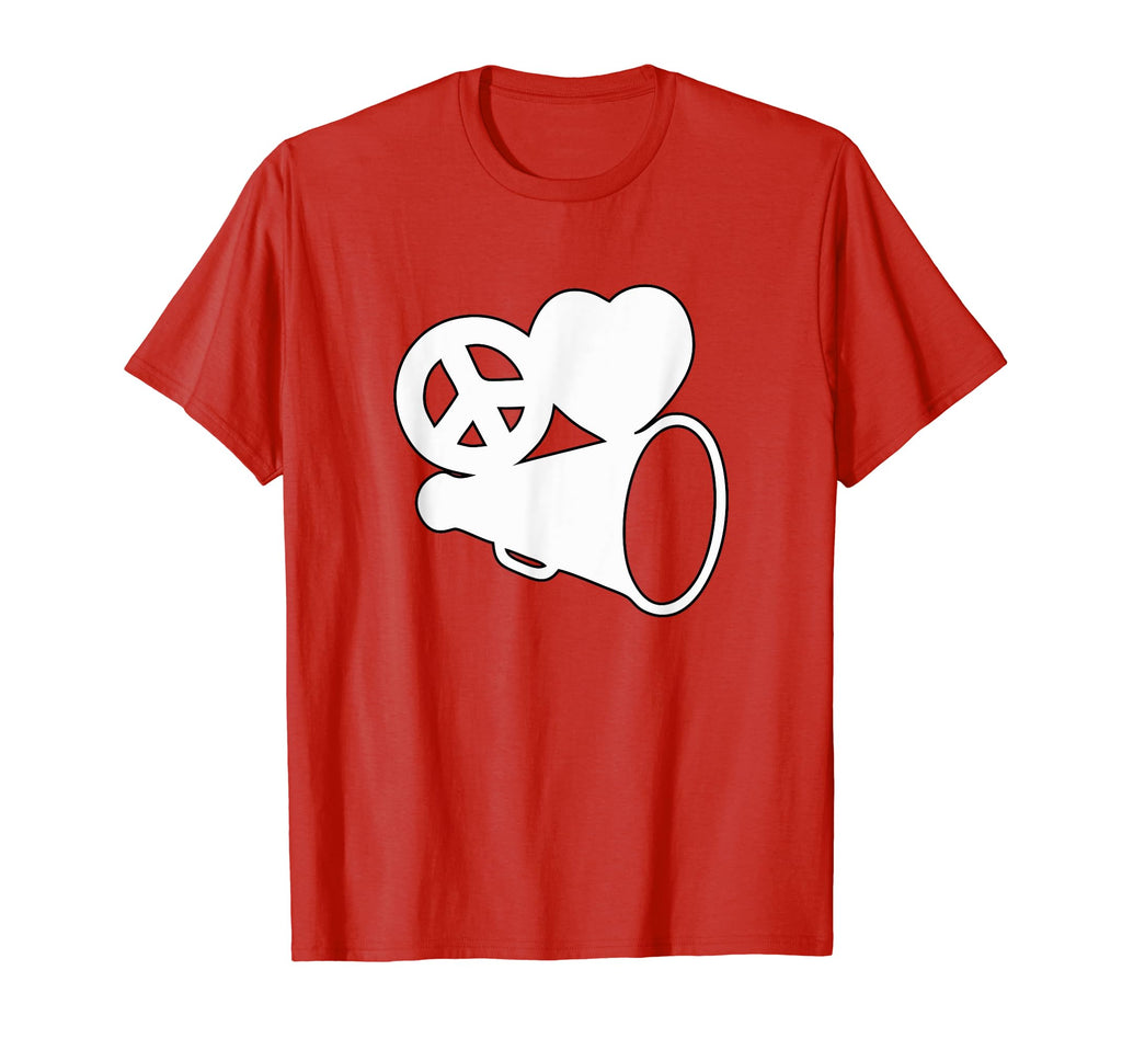 Peace Love Cheer T-Shirt - Fun Novelty Design for Adults - T-Shirt, Sweatshirt, Hoodie