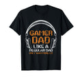 Fathers Day Gamer Dad More Lit Than T-Shirt - Unique Graphic Unisex - T-Shirt, Sweatshirt, Hoodie