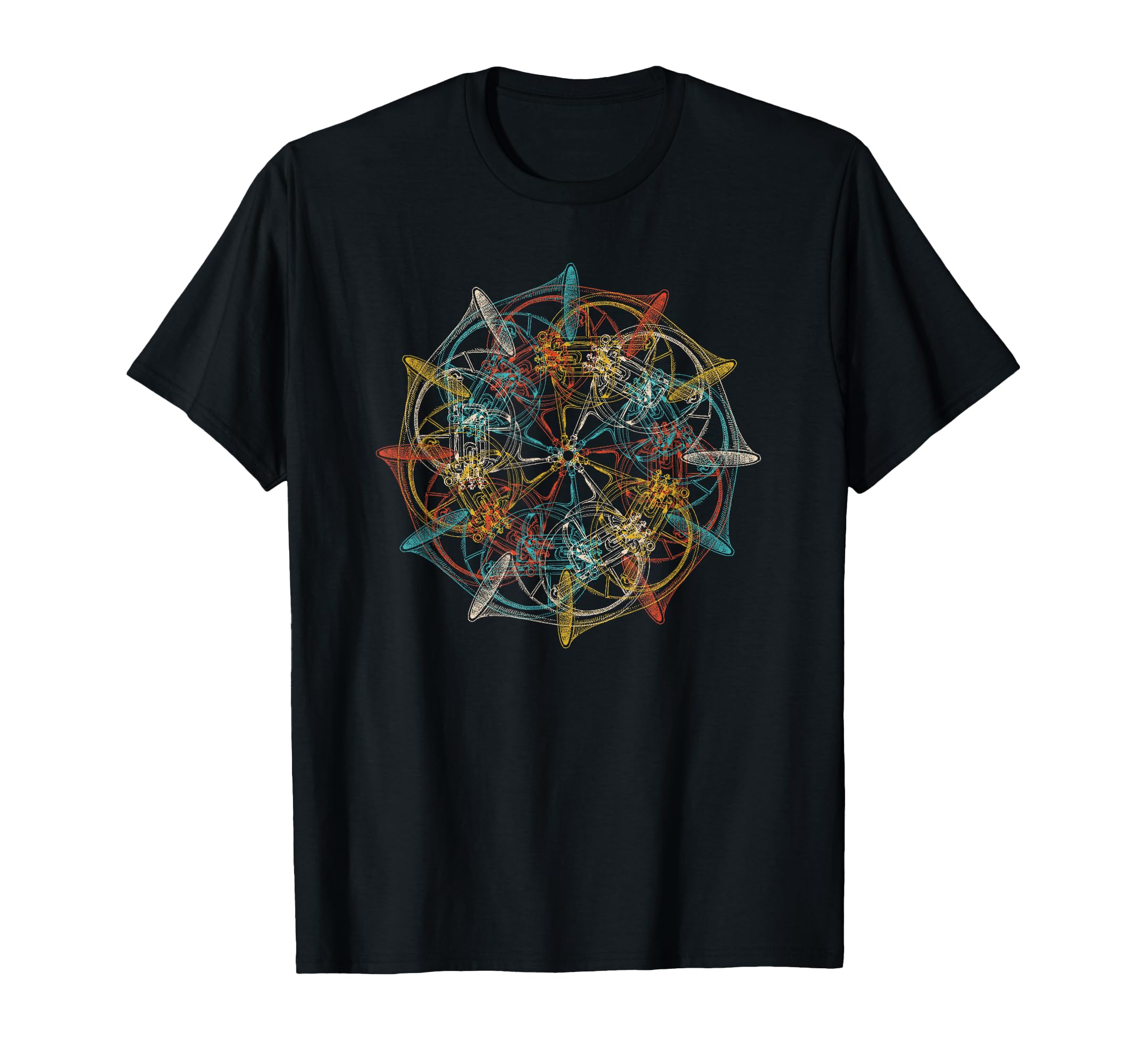 French Horn Marching Band Musician T-Shirt - Trendy Graphic for Adults - T-Shirt, Sweatshirt, Hoodie