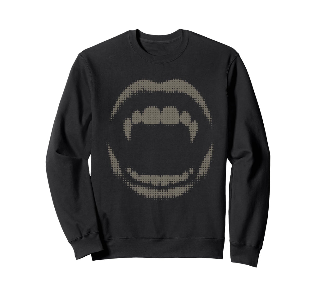 Vampire Fangs Y2K Grunge Emo Sweatshirt - Aesthetic Graphic for Adults - T-Shirt, Sweatshirt, Hoodie