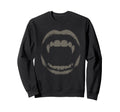 Vampire Fangs Y2K Grunge Emo Sweatshirt - Aesthetic Graphic for Adults - T-Shirt, Sweatshirt, Hoodie