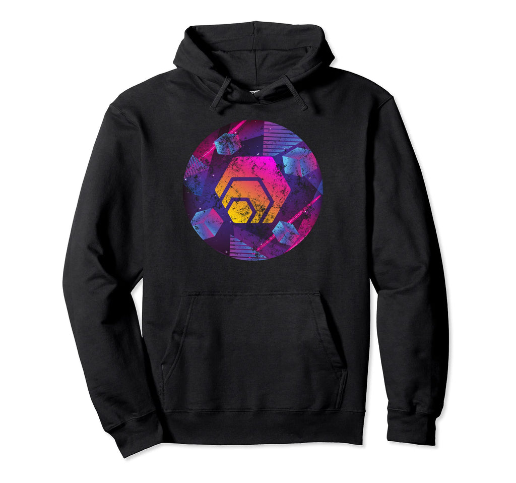 Hex Hexican Pulse Chain Distressed Hoodie - Minimalist Print for Adults - T-Shirt, Sweatshirt, Hoodie