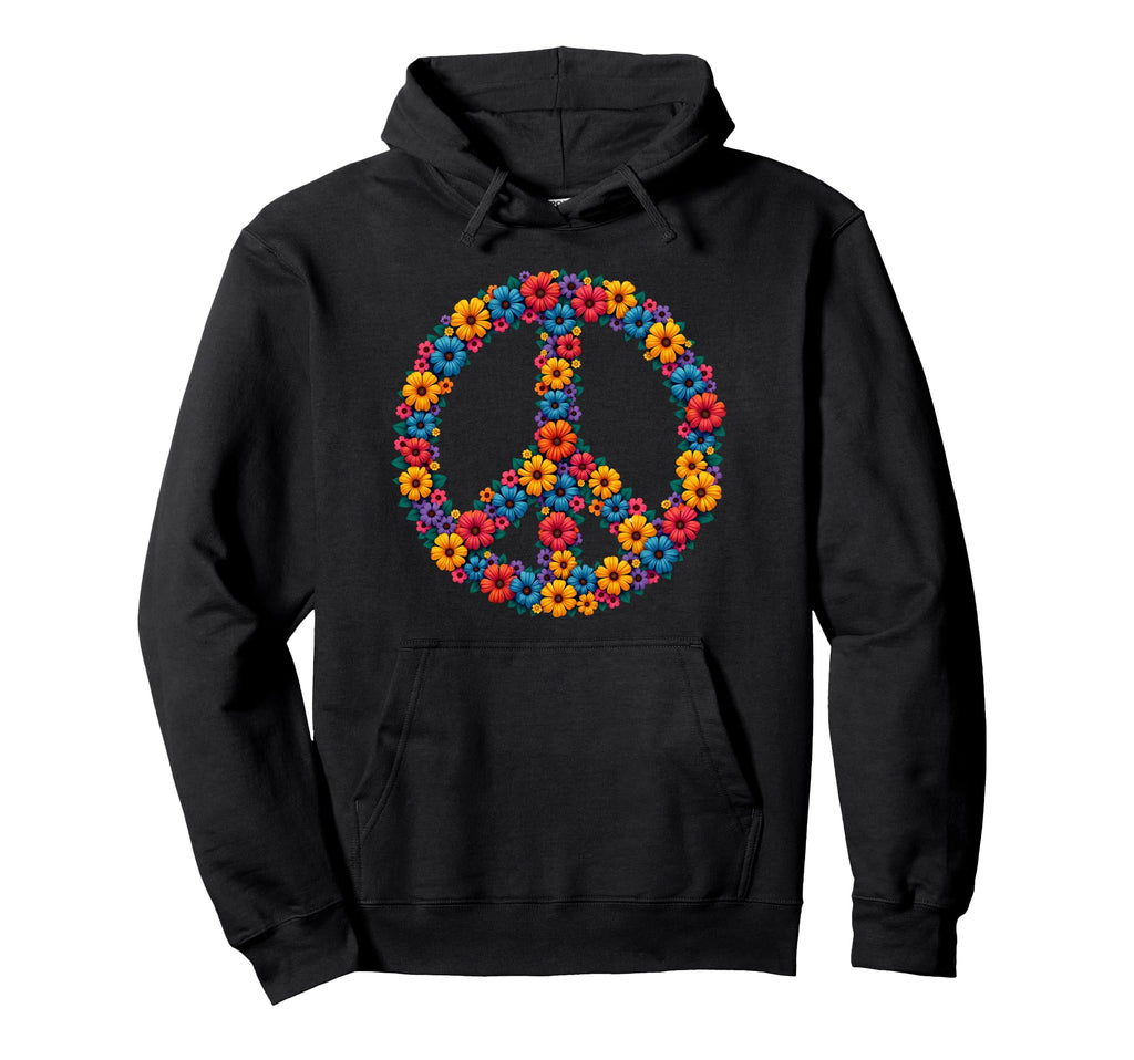 60S 70S Flower Power Groovy Love Peace Hoodie - Aesthetic Graphic Unisex - T-Shirt, Sweatshirt, Hoodie