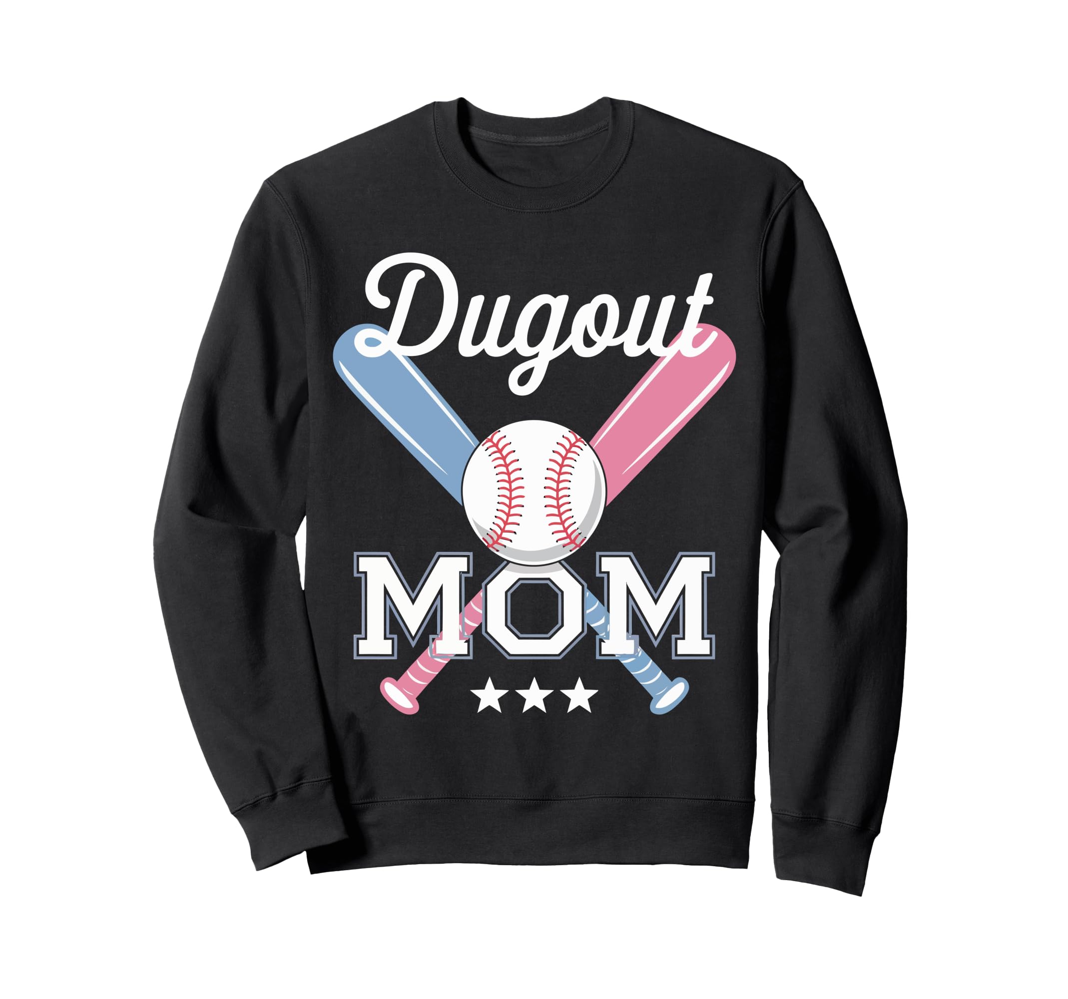 Dugout Mom Baseball Sweatshirt - Casual Everyday Wear for Adults - T-Shirt, Sweatshirt, Hoodie