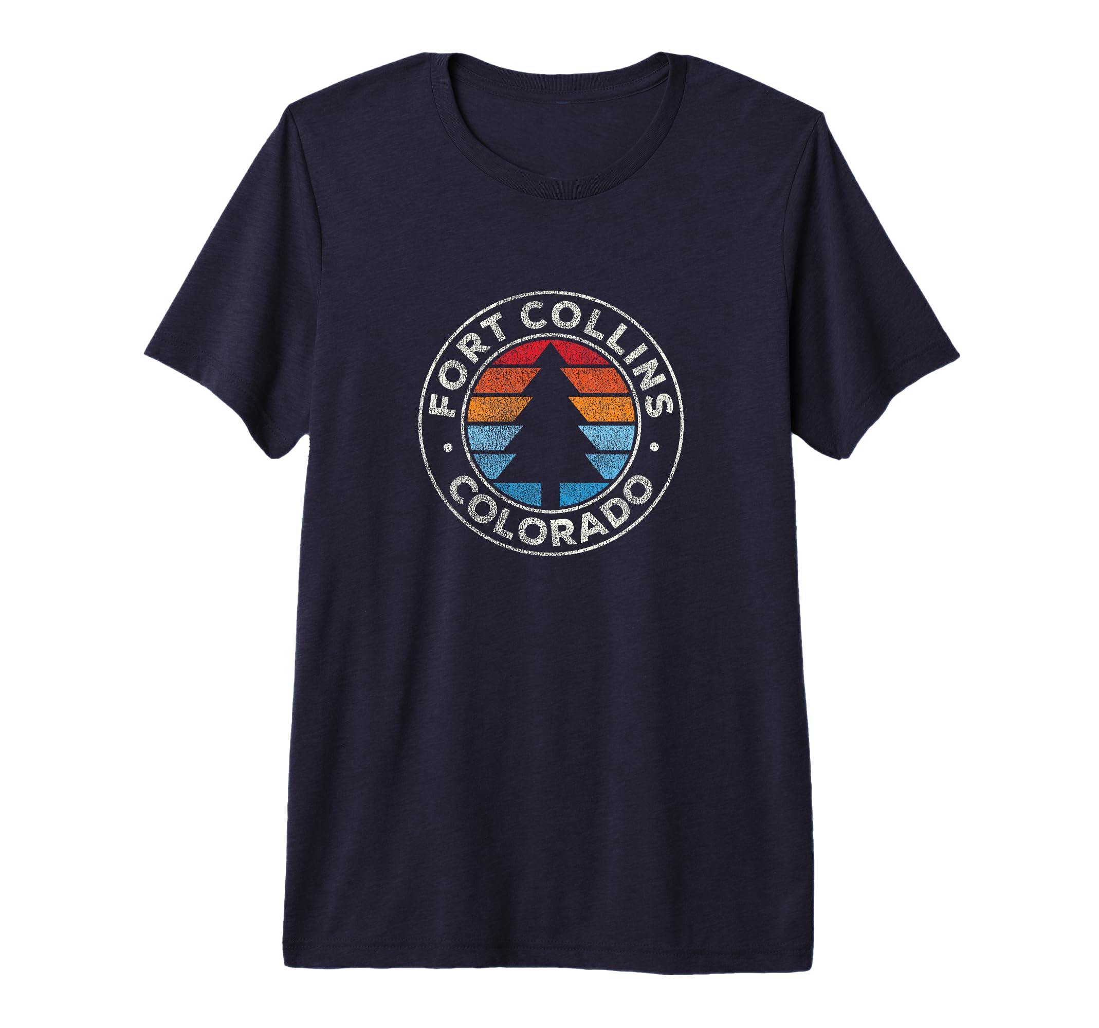 Fort Collins Colorado Co 70S Tri Blend T-Shirt - Unique Graphic Men Women - T-Shirt, Sweatshirt, Hoodie
