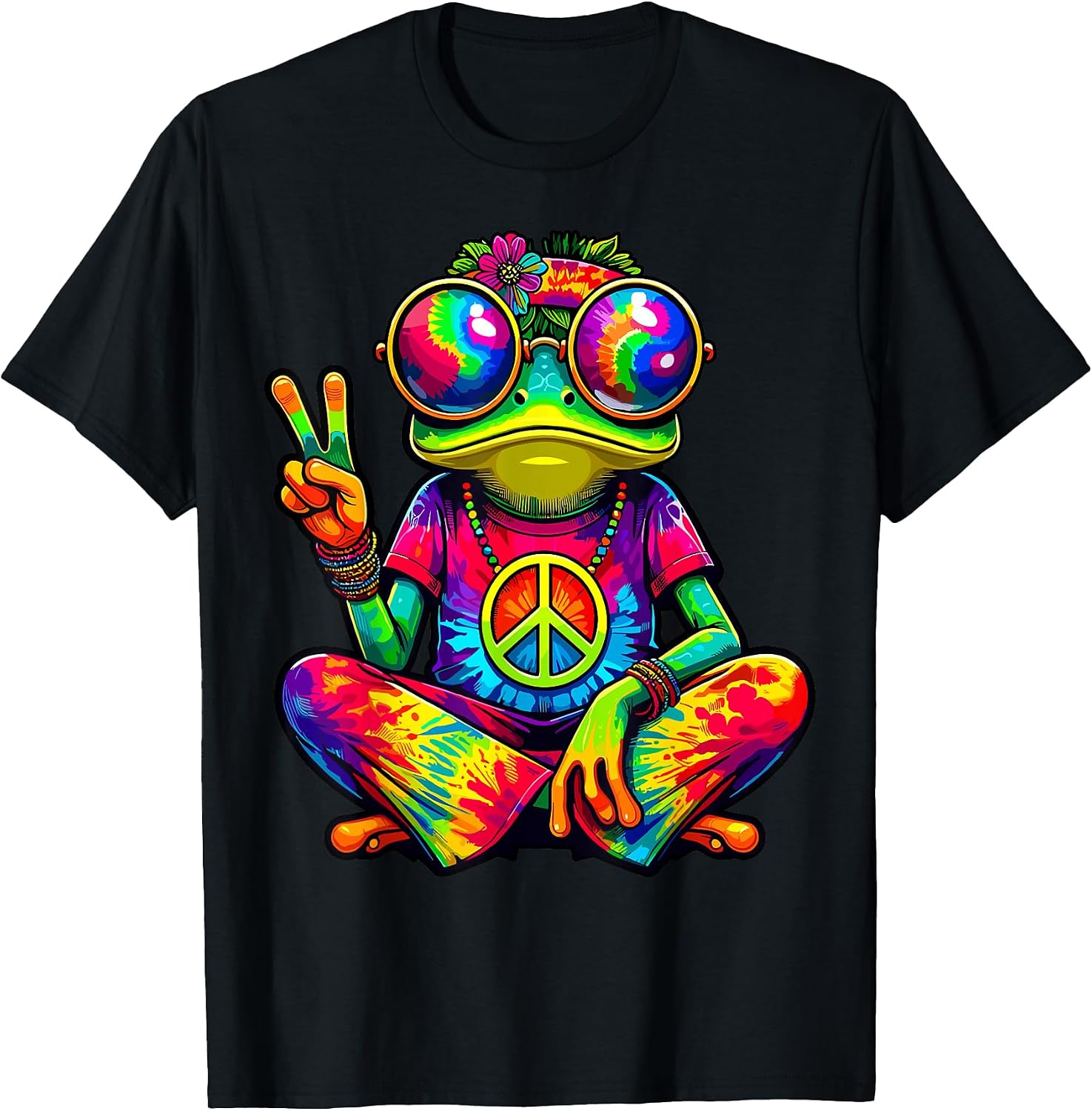 Tie Dye Peace Sign Hippie Lover - Adult & Kids T-Shirts, Sweatshirts & Hoodies apparel design preview 1