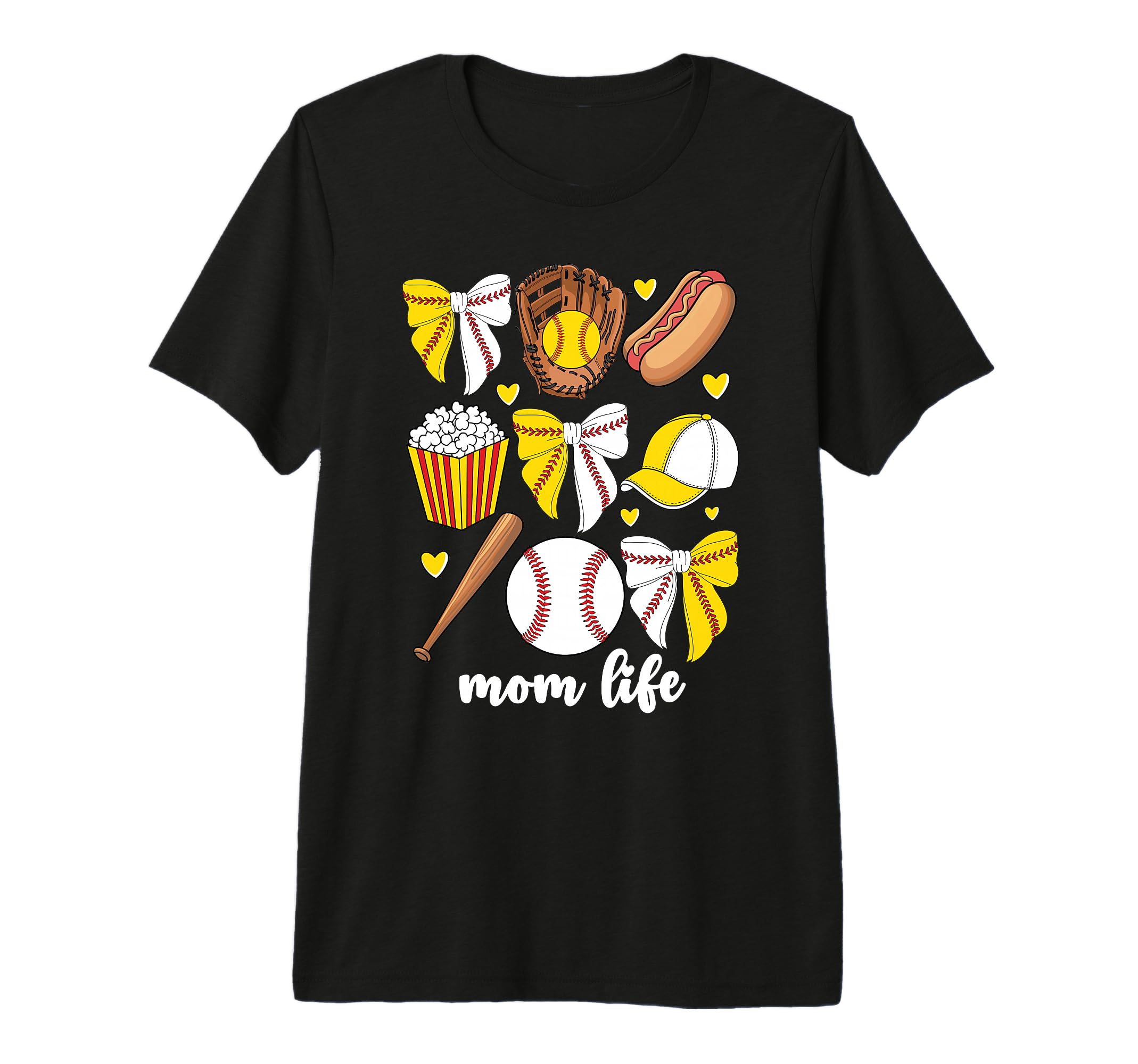 Half Baseball And Softball Mom Mama Life T-Shirt - Minimalist Print Unisex - T-Shirt, Sweatshirt, Hoodie