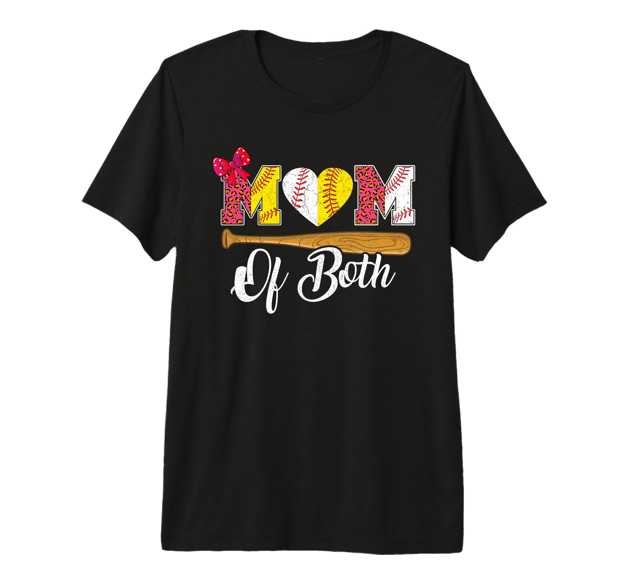Mom Both Baseball Softball Mama Mama T-Shirt - Graphic Print for Adults - T-Shirt, Sweatshirt, Hoodie