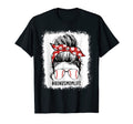 Bleached Baseball Bonus Mom Messy Bun T-Shirt - Novelty Apparel for Adults - T-Shirt, Sweatshirt, Hoodie