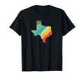 Texas Rainbow Outline Stripes T-Shirt - Unique Graphic Men Women - T-Shirt, Sweatshirt, Hoodie