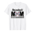 Baseball Mom Bow Sporty Mama Game Day T-Shirt - Novelty Apparel for Adults - T-Shirt, Sweatshirt, Hoodie
