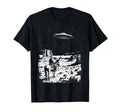 Ufo Western Cowboy Under Night Stars T-Shirt - Minimalist Print for Adults - T-Shirt, Sweatshirt, Hoodie