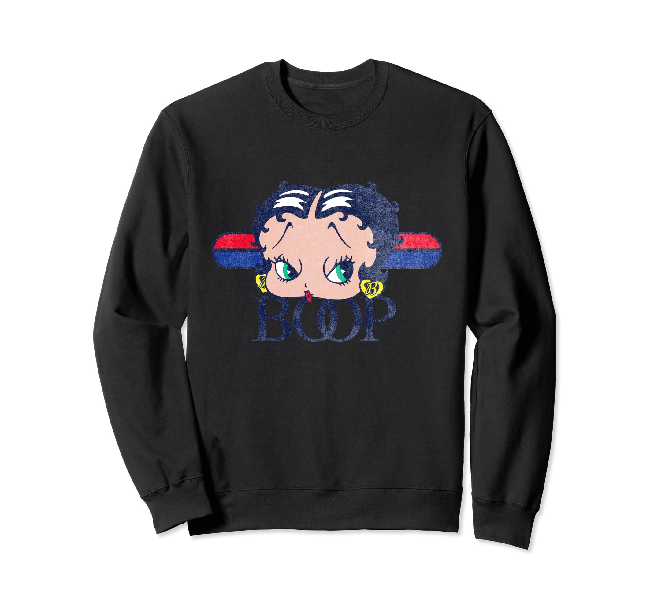 Betty Boop Distressed Sweatshirt - Casual Everyday Wear Men Women - T-Shirt, Sweatshirt, Hoodie