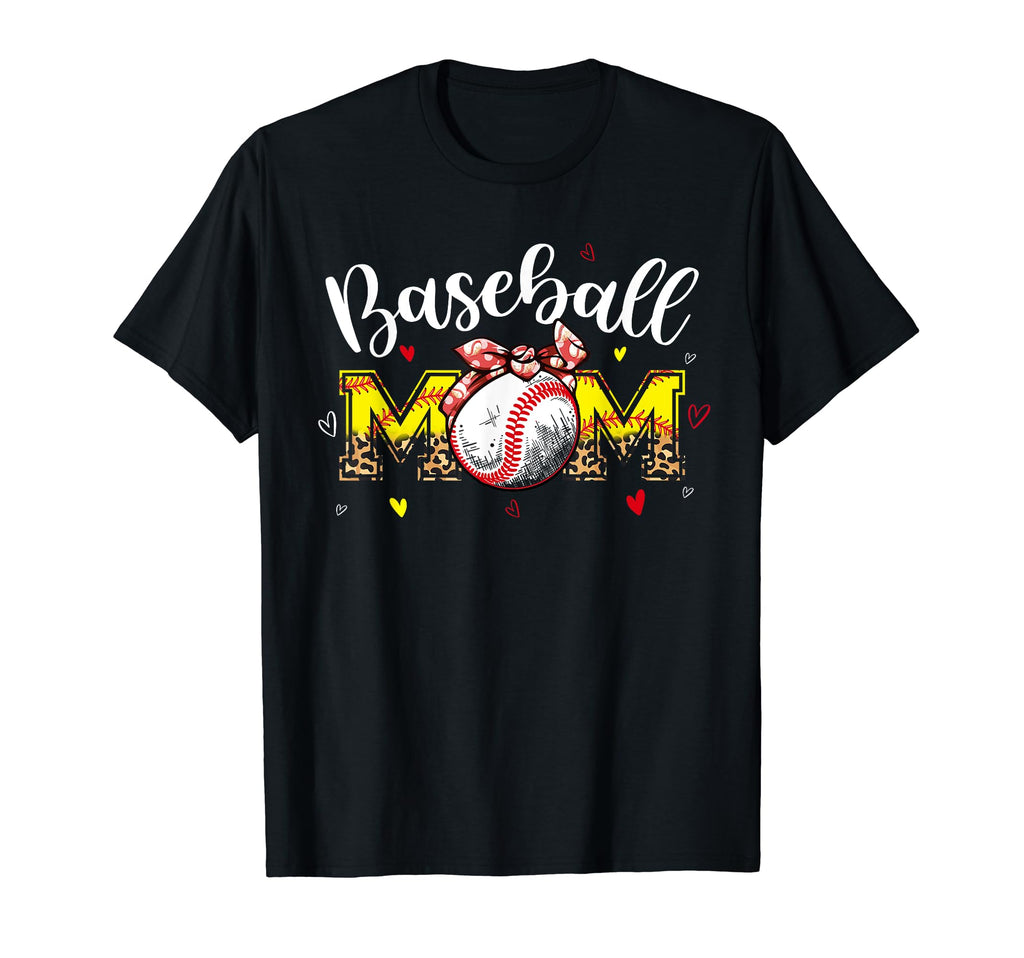 Baseball Mom Headband Leopard T-Shirt - Fun Novelty Design for Adults - T-Shirt, Sweatshirt, Hoodie