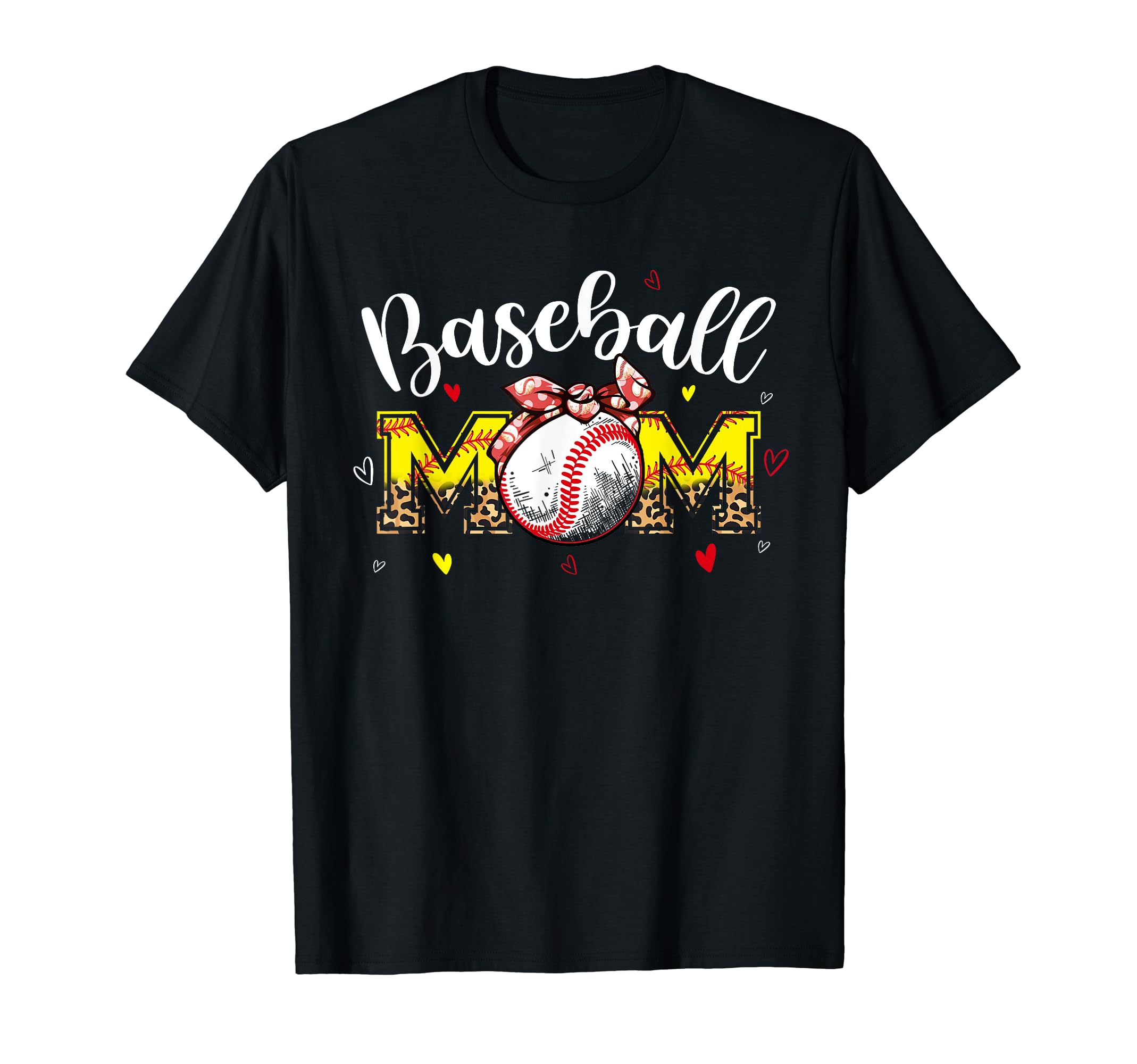 Baseball Mom Headband Leopard T-Shirt - Fun Novelty Design for Adults - T-Shirt, Sweatshirt, Hoodie