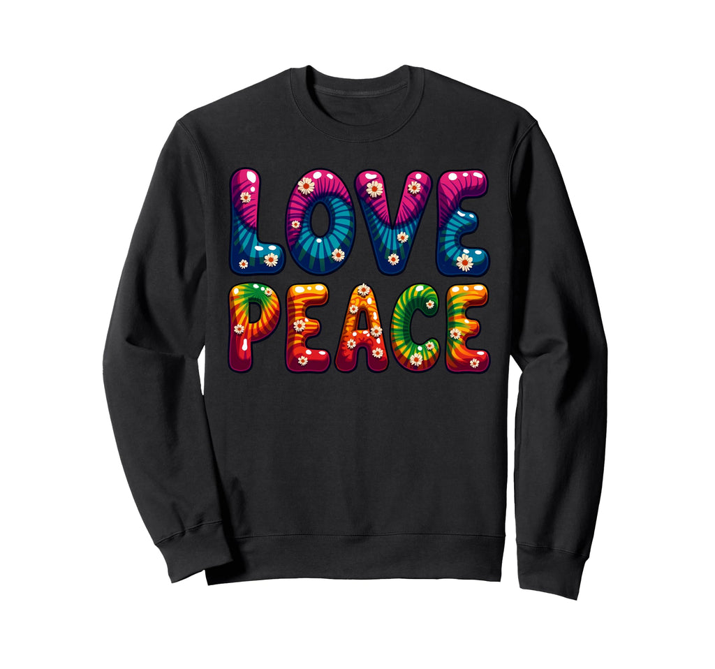 60S 70S Flower Power Groovy Love Sweatshirt - Custom Art Print Men Women - T-Shirt, Sweatshirt, Hoodie