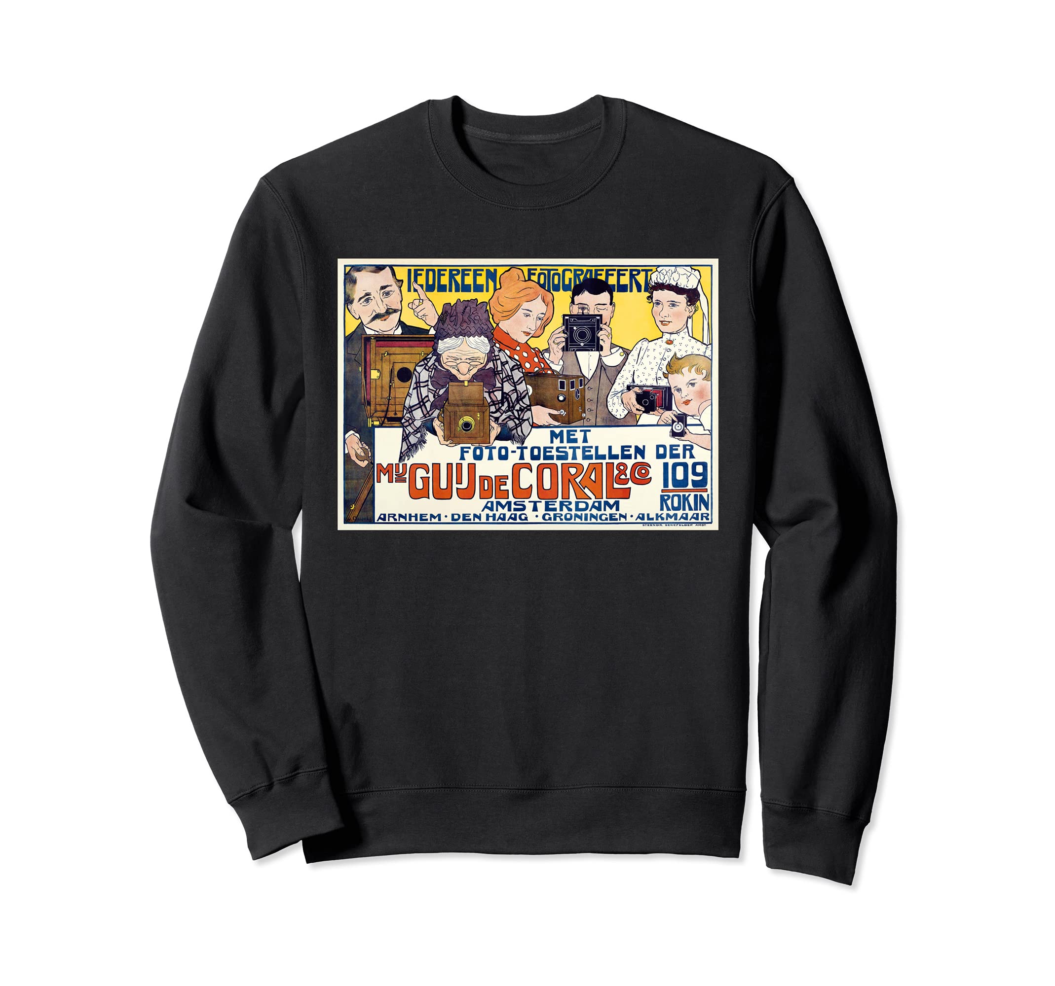 Art Nouveau Camera Photography Sweatshirt - Fun Novelty Design Men Women - T-Shirt, Sweatshirt, Hoodie