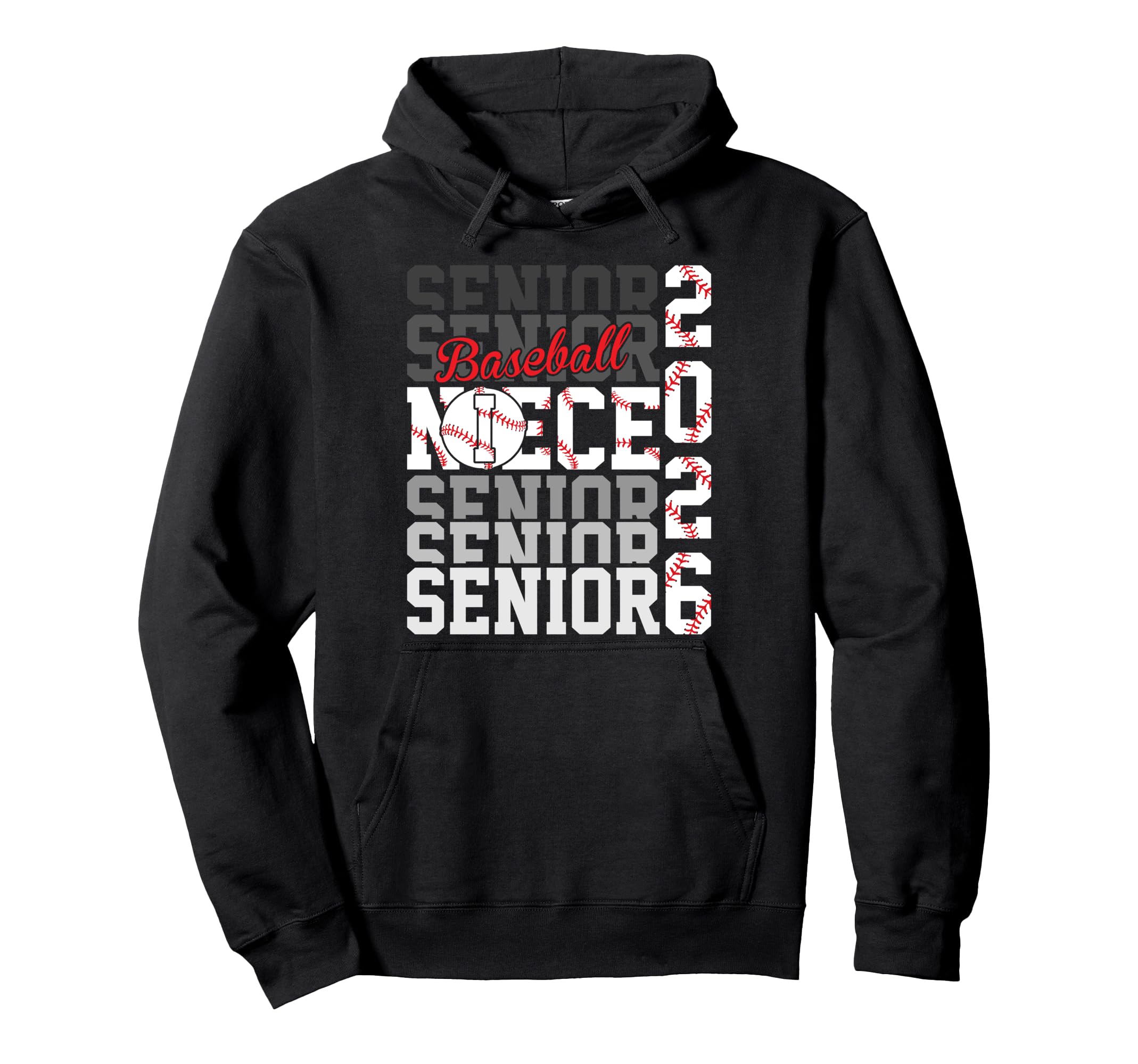 2026 Baseball Senior Niece Graduation Hoodie - Novelty Apparel Unisex - T-Shirt, Sweatshirt, Hoodie