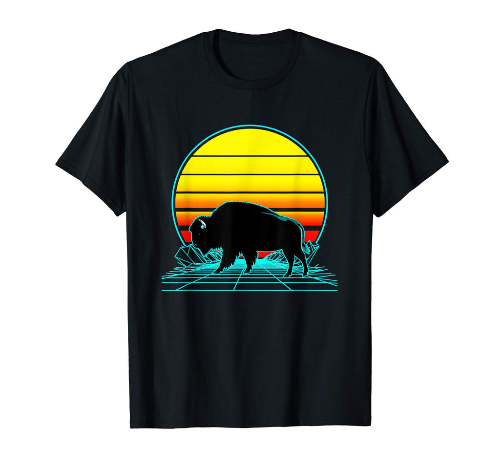 Sunset Buffalo T-Shirt - Custom Art Print Unisex - T-Shirt, Sweatshirt, Hoodie
