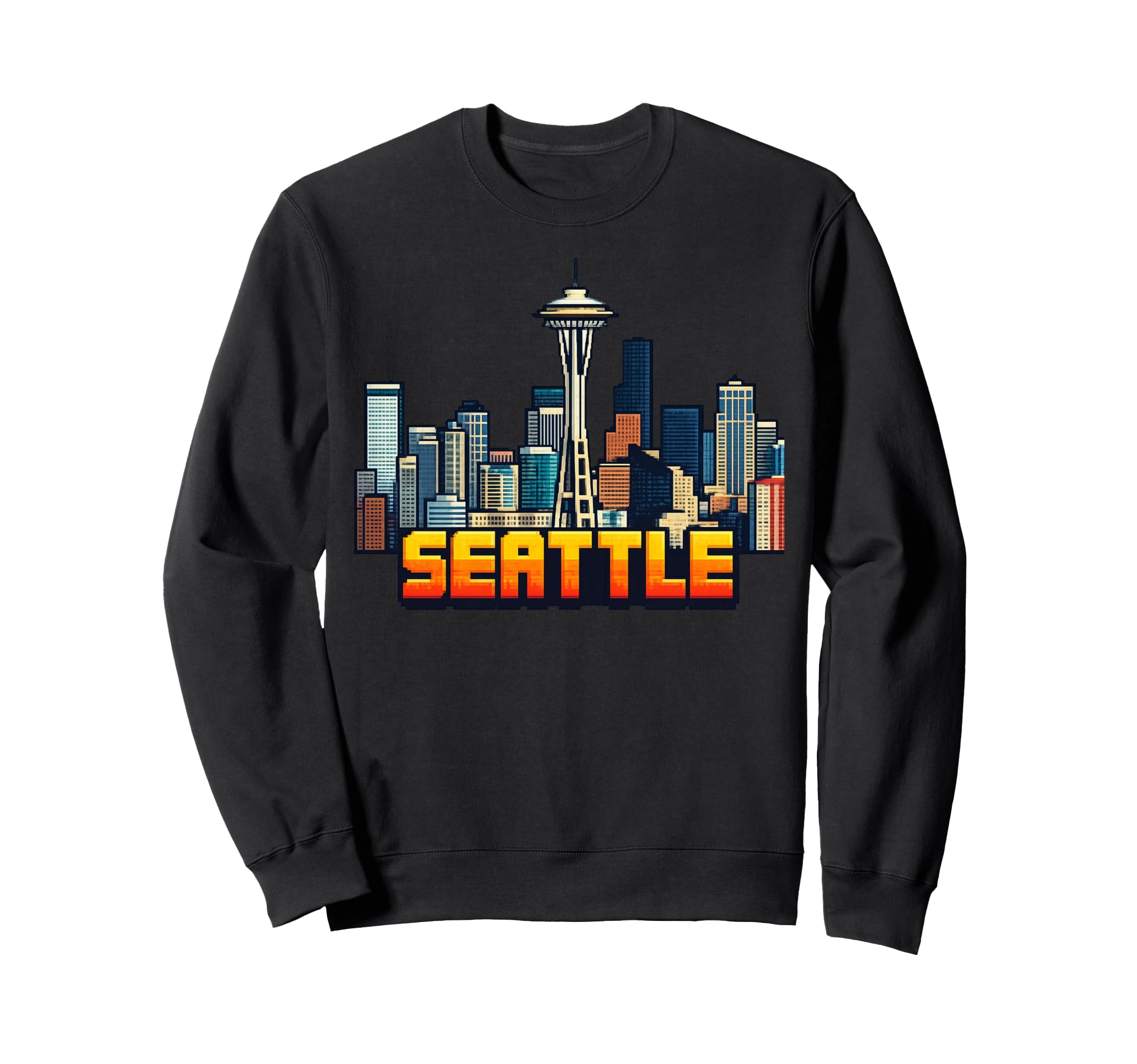 Seattle 8 Bit Video Arcade Gamer Sweatshirt - Minimalist Print for Adults - T-Shirt, Sweatshirt, Hoodie