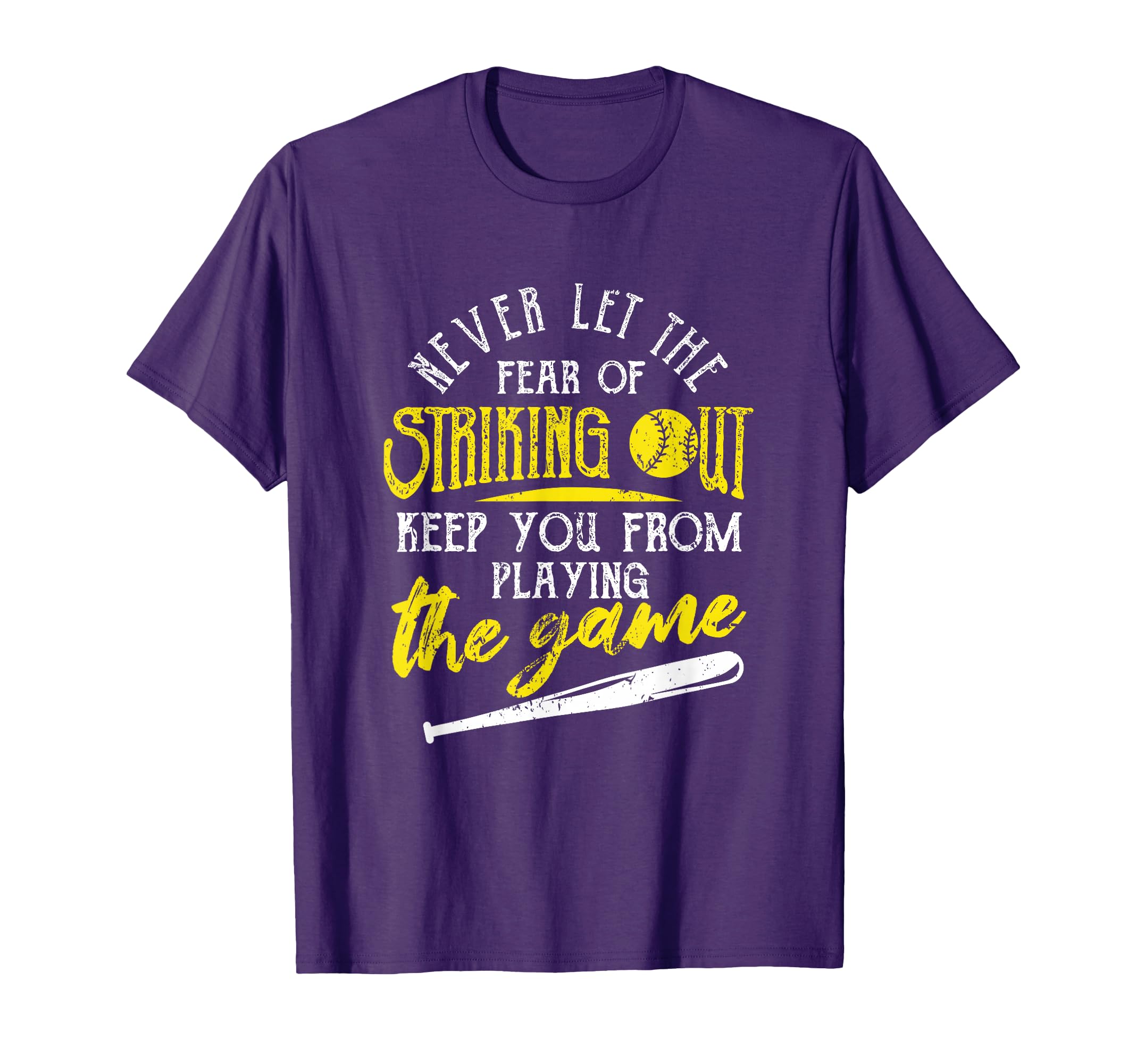 Funny Baseball Players Never Let Fear T-Shirt - Trendy Graphic Unisex - T-Shirt, Sweatshirt, Hoodie