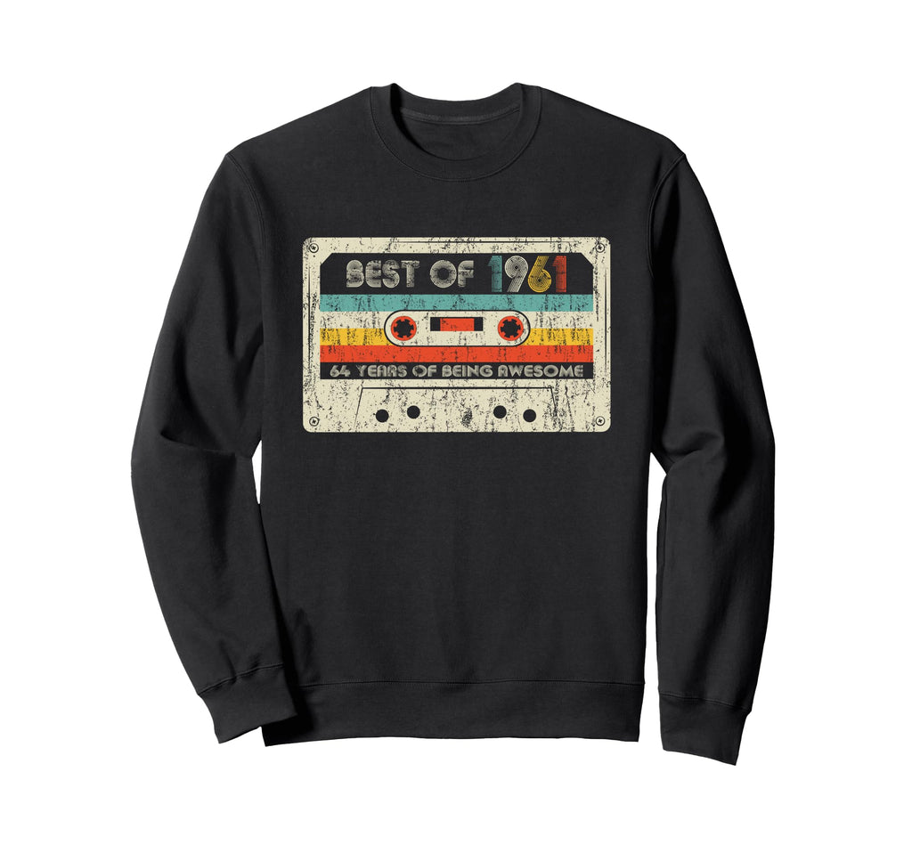 Best 1961 Yrs 1961 Cassette Tape Sweatshirt - Streetwear Style Unisex - T-Shirt, Sweatshirt, Hoodie