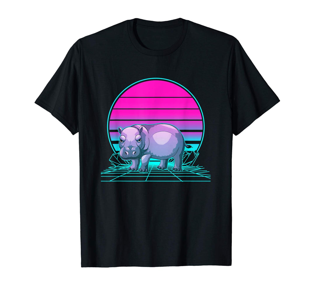 Sunset Hippo T-Shirt - Aesthetic Graphic for Adults - T-Shirt, Sweatshirt, Hoodie