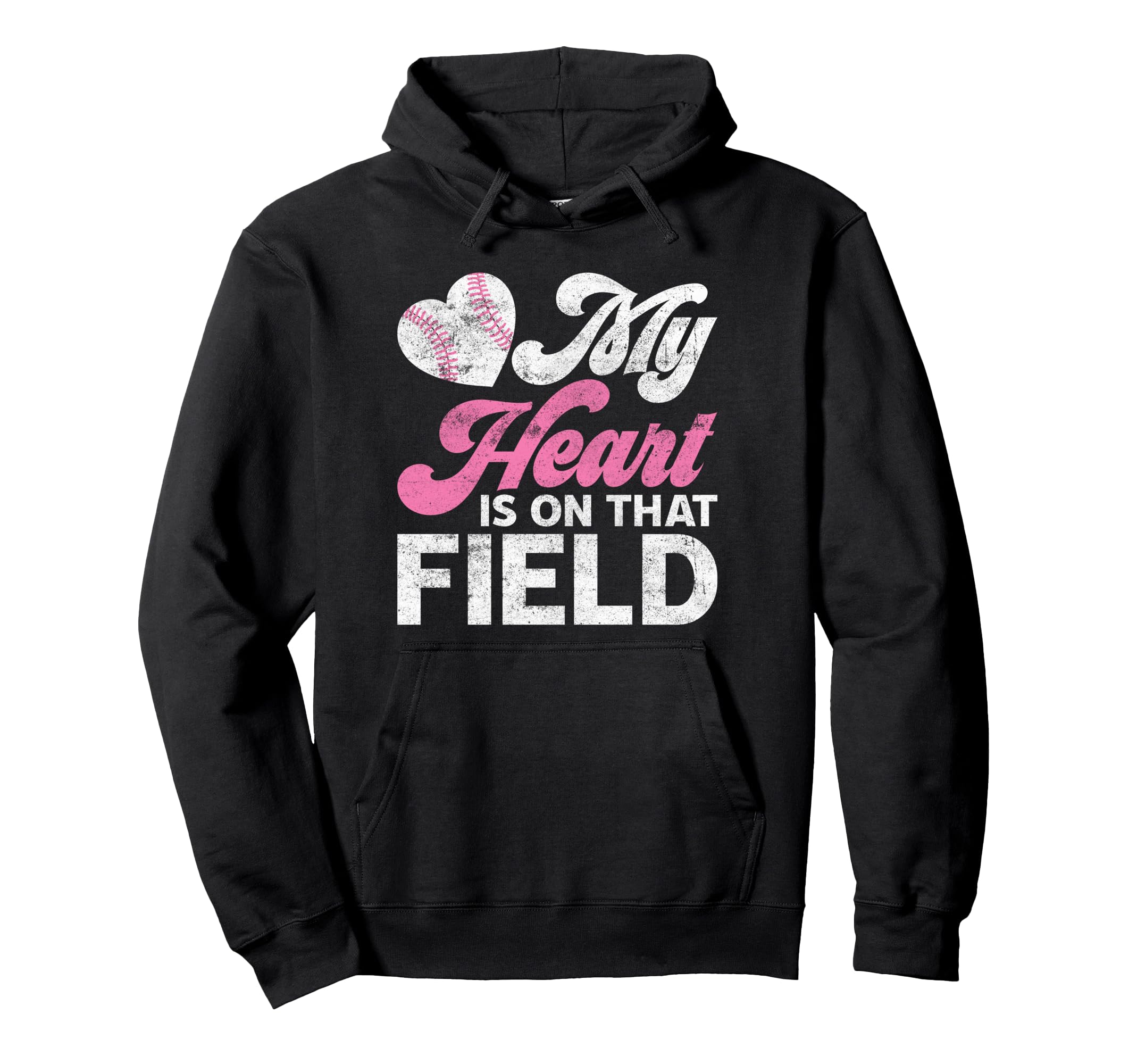 My Heart Is That Field Baseball Mom Mothers Hoodie - Unique Graphic Unisex - T-Shirt, Sweatshirt, Hoodie