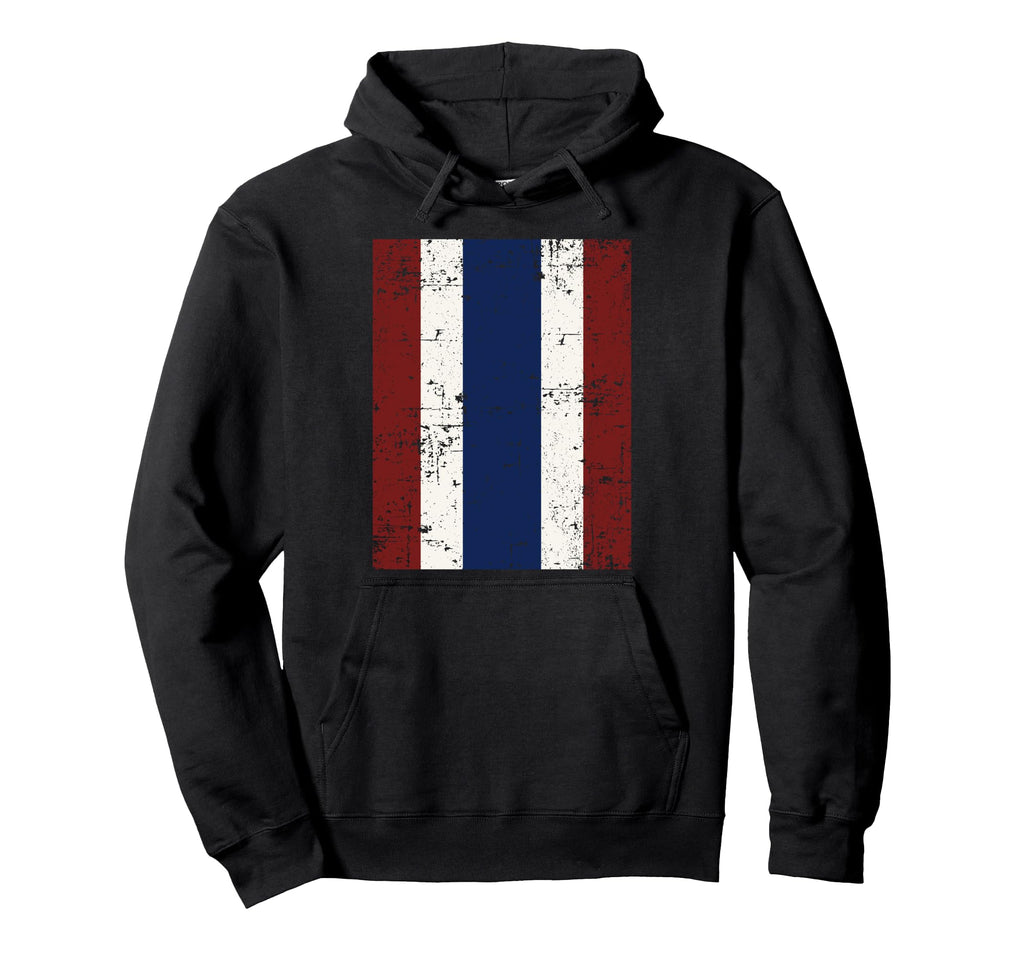 Thailand National Flag Vertical Hoodie - Custom Art Print Men Women - T-Shirt, Sweatshirt, Hoodie